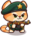 Ranger cat with its rifle